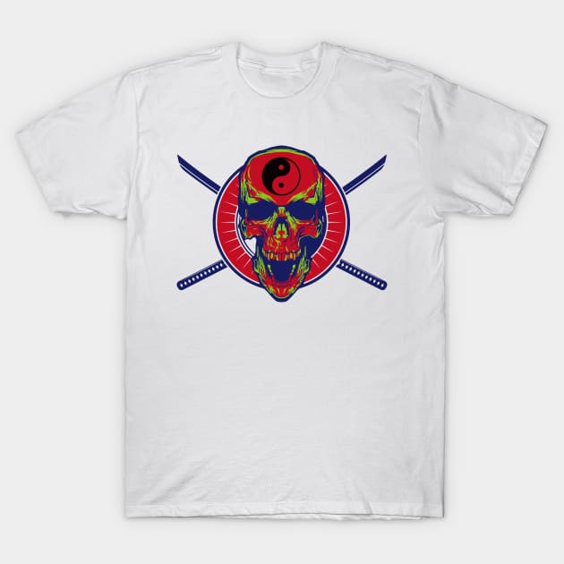 Skull of tai chi N°1 T-Shirt by couleur365